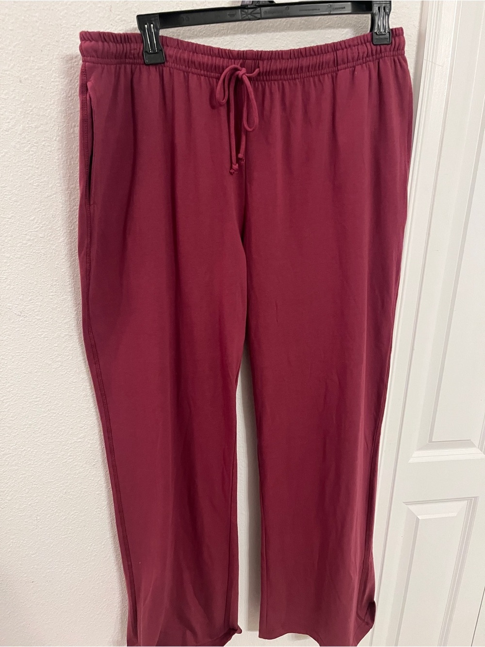 No Boundaries Women’s XXL Burgundy Wide Leg Lounge Pants Pull On Size XXL(20)